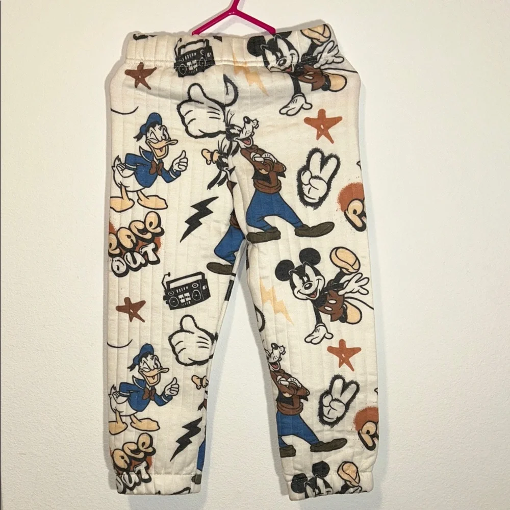 Disney Kids Cream and Black Sweatshirt set with Blue Accents